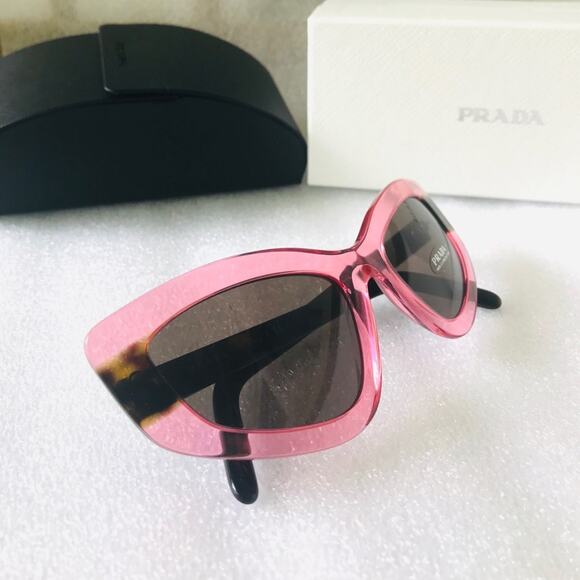 Prada Designer Cat Eye Sunglasses – Pink Havana Frames - Picture 5 of 11